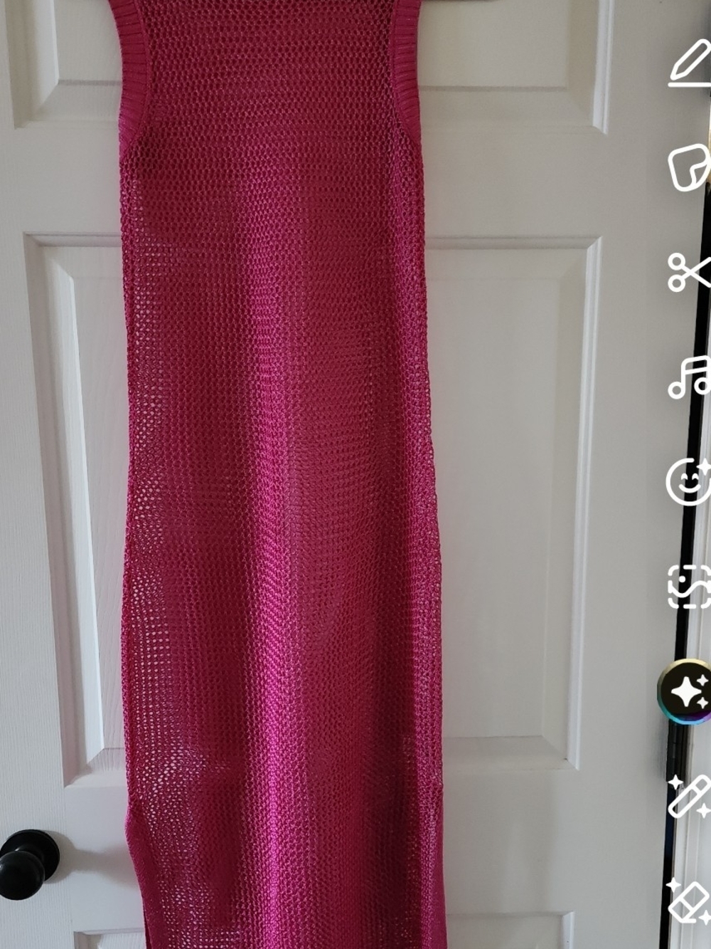 a new day Fuchsia Open-Weave Maxi Skirt